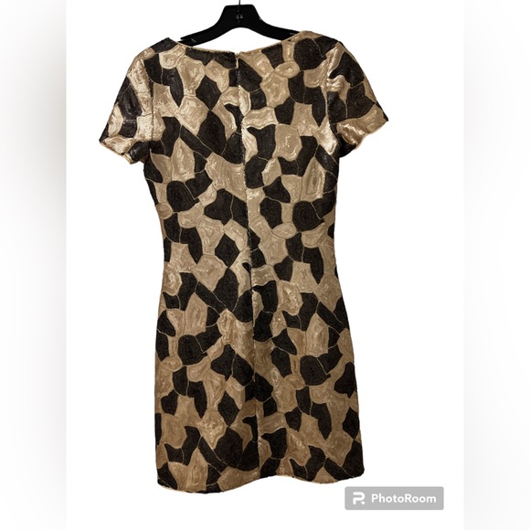 EUC barely worn Rachel Zoe dress. Gorgeous gold and black sequins pattern - Picture 1 of 3